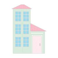ícone de casa de três andares, estilo cartoon vetor