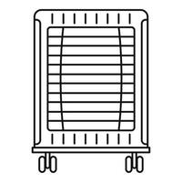 ícone do radiador de óleo em casa, estilo de estrutura de tópicos vetor