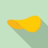 ícone de chips de queijo, estilo simples vetor