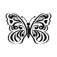 borboleta com padrão abstrato no ícone de asas vetor