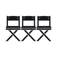 ícone de cadeiras, estilo simples vetor
