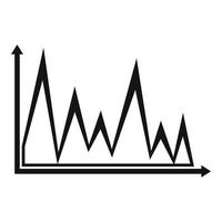 vetor de ícone de gráfico de finanças simples