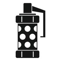 ícone de granada de fumaça policial, estilo simples vetor
