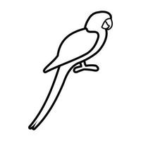 ícone de papagaio, estilo de estrutura de tópicos vetor