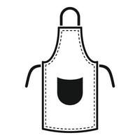 ícone de avental de couro, estilo simples vetor