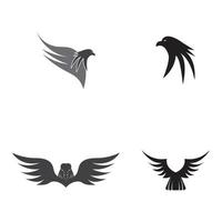 design de ilustração vetorial de modelo de logotipo de águia falcão