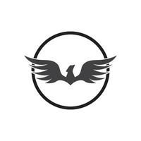 design de ilustração vetorial de modelo de logotipo de águia falcão vetor