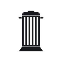 ícone de lixo de rua, estilo simples vetor