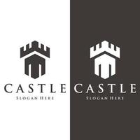 modelo de logotipo de castelo antigo design criativo, Castle.logos antigos históricos para empresas e museus. vetor