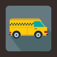 ícone de táxi microônibus, estilo simples vetor