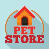 logotipo da casa de cachorro da loja de animais, estilo simples vetor