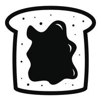 ícone de pão de manteiga de choco, estilo simples vetor