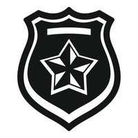 ícone do emblema da polícia, estilo simples vetor