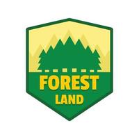 logotipo da terra da floresta, estilo simples vetor