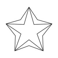 ícone de estrela, estilo de estrutura de tópicos vetor