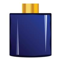 maquete de frasco de perfume azul profundo, estilo realista vetor