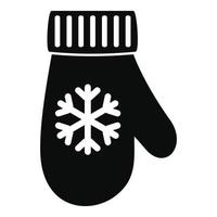 ícone de luva de inverno, estilo simples vetor