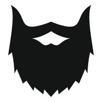 ícone de barba vilão, estilo simples. vetor