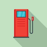 ícone de posto de gasolina, estilo simples vetor