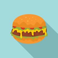 ícone de cheeseburger, estilo simples vetor