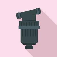 ícone de filtro de irrigação preto, estilo simples vetor