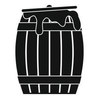 ícone de barril de mel, estilo simples vetor