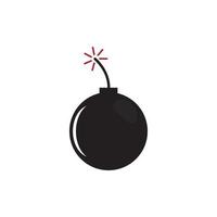 ilustração de ícone de vetor de logotipo de bomba simples
