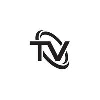 ilustração de ícone plano de design de logotipo de tv vetor