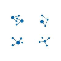 ilustração de ícone de vetor de logotipo de molécula