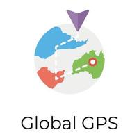 GPS global da moda vetor