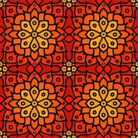 ornamento de mosaico sem emenda abstrato roxo. padrão floral oriental geométrico. arabesco oriental sem costura boêmio. vetor padrão tribal.