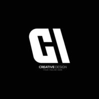 letra criativa ch logotipo de espaço negativo vetor