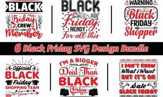 pacote de design de modelo vetorial svg sexta-feira negra para impressão em camisetas, camisas, bolsas, bonés, canecas e crachás de venda. vetor