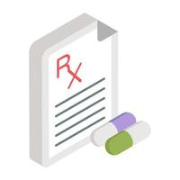 ícone de design moderno de prescrição vetor