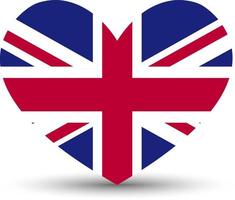 ícone da bandeira da Grã-Bretanha. folhagem de baner de modelo do reino unido. amo o ícone de vetor grunge da Grã-Bretanha. símbolo da bandeira do reino unido