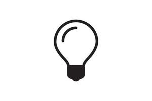 ícone de lâmpada elétrica. símbolo de lâmpada de eletricidade. sinal de iluminação vetorial. vetor