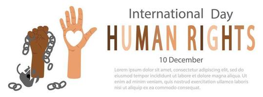 ilustração vetorial do dia internacional dos direitos humanos 10 de dezembro vetor