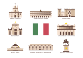 Ícone dos ícones de Napoli vetor