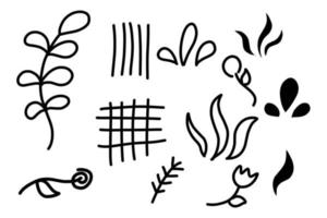 ilustrações vetoriais modernas modernas abstratas doodle boho bauhaus vetor