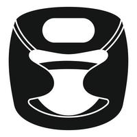 ícone do capacete de boxe, estilo simples vetor