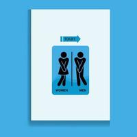 conjunto de ícones vetoriais de banheiro, banheiro masculino ou feminino wc vetor