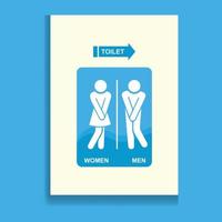 conjunto de ícones vetoriais de banheiro, banheiro masculino ou feminino wc vetor
