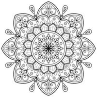 padrão de mandala para arte na parede livro de colorir design de impressão de tatuagem de padrão de renda para uma camisa de pintura de papel de parede e cartões de design de adesivo de estêncil de azulejo ornamento decorativo texturizado. em fundo branco vetor