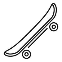ícone de skate de roda, estilo de estrutura de tópicos vetor