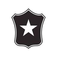 escudo com ícone de estrela, estilo simples vetor