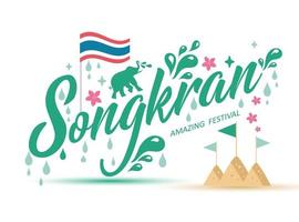 festival de songkran na tailândia em abril vetor