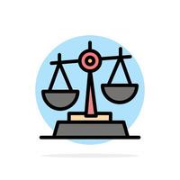 gdpr justiça lei equilíbrio abstrato círculo fundo ícone de cor plana vetor