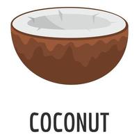 ícone de coco, estilo simples vetor