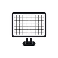 ícone de monitor de computador, estilo simples vetor