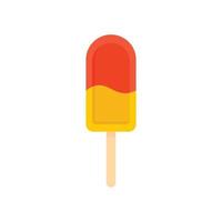 ícone de sorvete vermelho duplo, estilo simples vetor